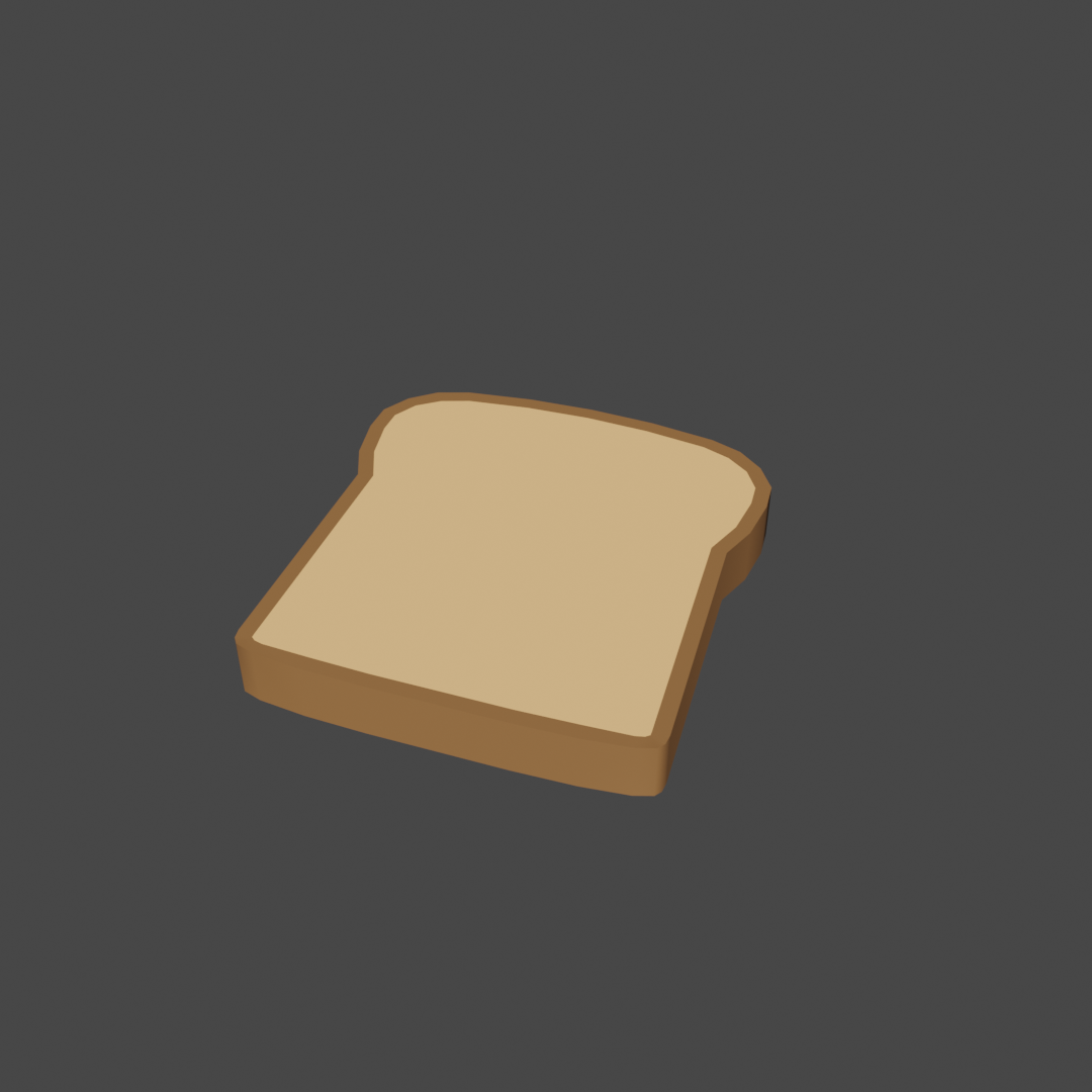 Low Poly Toast | 3D Model by JamPre